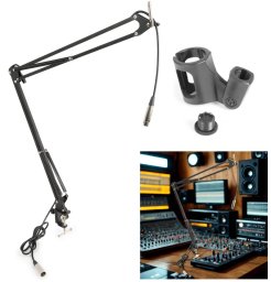 Stołowy statyw mikrofonowy z kablem XLR Vonyx one size