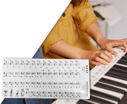 Naklejki na klawisze do pianina/keyboardu one size