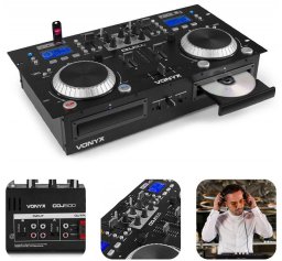 Podwójny odtwarzacz CD MP3 USB Bluetooth Vonyx CDJ500 one size