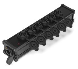 Rozdzielacz zasilania Power Dynamics PSB35 z 7 wodoodpornymi złączami Powercon P-Con IN 7x P-Con OUT one size