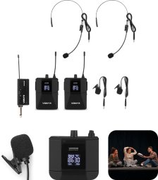 Mikrofon Vonyx Zestaw Bezprzewodowych mikrofonów Bodypack P&P UHF WM552B one size