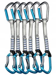 Ekspresy wspinaczkowe Climbing Technology Salto Set NY 17 cm 6-Pack - titanium/electricblue