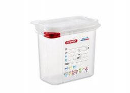 Pojemnik GN 1/9 150 mm z polipropylenu z pokrywką | ARAVEN, 3022