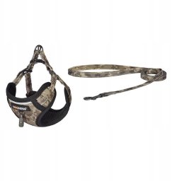 Zestaw spacerowy Dogness smycz 1,5m+szelki dla psa (moro)