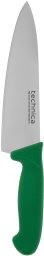 Nóż kucharski HACCP 340 mm, ostrze gładkie, spiczaste 205 mm, zielony | TECHNICA, Silver Line