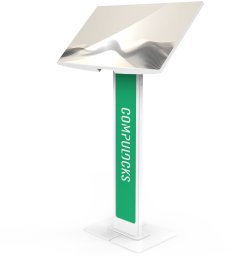 Compulocks Brandable VESA Floor Stand for Screens Up to 32 Inches - Aufstellung - fur LCD-Display - brandable, mit grosser Basisplatte - weiss - Bildschirmgrosse: bis zu 81,3 cm (bis zu 32 Zoll) - Bodenaufstellung