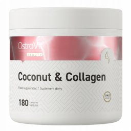 OstroVit Kolagen Morski + Olej MCT z kokosa 180 kapsułek one size