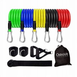 OstroVit Zestaw 5 gum oporowych do ćwiczeń Ekspander one size