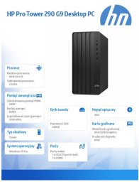 hp inc. Komputer 290 Tower G9 i5-14400 512GB/16GB/W11P B6ZD5ET