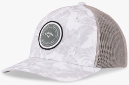 Czapka golfowa Callaway Through Trucker Mesh Fitted (czarno-biała)