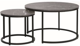 Ława DION czarna efekt marmuru/czarny (zestaw)