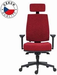 Krzesło biurowe Powerton Ergonomiczny fotel biurowy Jana, Czerwony