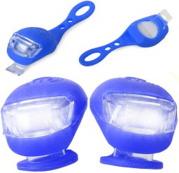 Oświetlenie rowerowe lampki 2 led przód rower 2szt silikonowe wodoodporne