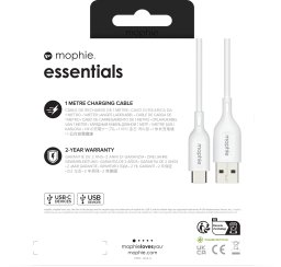 Kabel USB Mophie USB-A - USB-C 1 m Biały (MPH71)