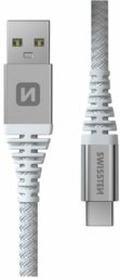 Kabel USB Swissten Data Cable Kevlar USB / USB-C 1.5 M White