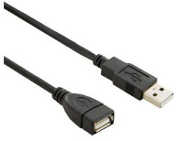 Kabel USB 4World USB-A - USB-A 1.8 m Czarny (06133)