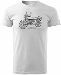 Koszulka z motocyklem na motor Honda 550 Four legend męska biała REGULAR XL