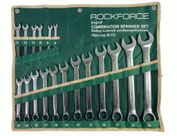 Zestaw kluczy płasko-oczkowych 18el. (8-32mm) na płótnie