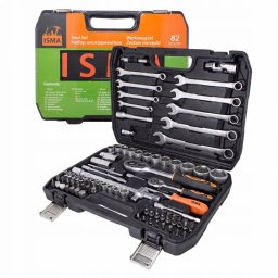 Zestaw narzędzi 82el. 1/2" i 1/4" (6-kątnych) (4-32mm)