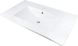 Umywalka ceramiczna wpuszczana z miejscem na baterię