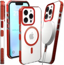 Etui Pancerne do Apple iPhone 13 Pro (Bumper, Czerwona Ramka, Do Magsafe)