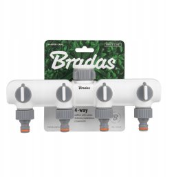 Bradas ROZDZIELACZ 4-DROŻNY Z GW 1"-3/4" Z ZAWORAMI /WHITE LINE