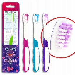 Wellbee Kids Szczoteczka dla dzieci (3+) Soft - mix kolorów