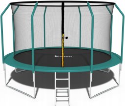 Trampolina ogrodowa dla dzieci 435cm z siatką zewnętrzną i drabinką