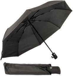 Parasol parasolka składana automat czarny unisex