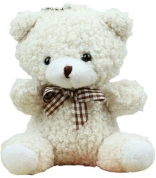 Miś Pluszowy Brelok Zawieszka Ozdoba Biały 8cm