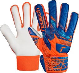 Rękawice bramkarskie Reusch Attrakt Starter Solid Finger Support Junior pomarańczowo-niebieskie 5472511 2290 5