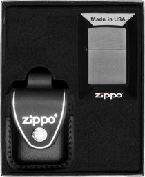 Zestaw ZIPPO Zapalniczka BRUSHED CHROME Prezentowy No3