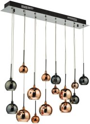 Lampa wisząca DAR Jadalniana lampa wisząca Aurelia AUR6264 Dar Lighting chrom czarny brąz