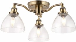 Lampa sufitowa Hansen 97247 Endon mosiądz przezroczysta