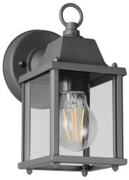 Elewacyjna lampa ścienna MIRANDE 262260142 metalowa szklana IP23 antracyt