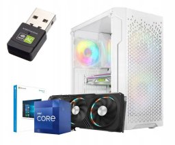 BIAŁY KOMPUTER GAMINGOWY DO GIER CORE i5 14400 32GB RTX 3050 M2 1TB W11 RGB