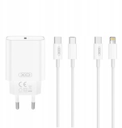 XO ładowarka sieciowa CE32 PD 20W 1x USB-C BIAŁA + KABEL LIGHTNING