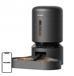Dozownik karmy Petlibro Granary z podwójną miską, Wifi, 5L(czarny)