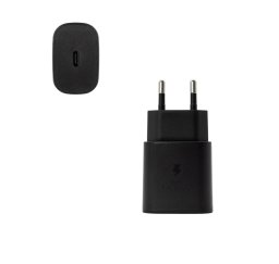 ECOBOX ŁADOWARKA SIECIOWA 3,6A 25W CZARNA PD TYP-C TA800 DC03 + KABEL USB PD TYP-C - TYP-C 1M