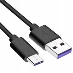 ECONOMY KABEL USB DO TYP-C 5A 100W 1M CZARNY USB3.0