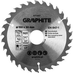 Graphite Tarcza do pilarki, widiowa, 150 x 30 mm, 30 zębów