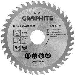 Graphite Tarcza do pilarki, widiowa, 115 x 22.23 mm, 40 zębów