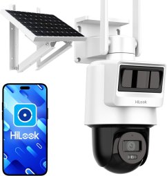 Kamera obrotowa z panelem solarnym HiLook by Hikvision PTZ-N2C400I-K/4G/C05S10 / PTZ-S4-4G, 4Mpx, 4G LTE