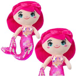 Pluszowa Syrenka Przytulanka Ogon W Cekiny Różowa 30cm LEAN Toys