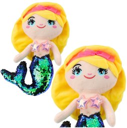 Pluszowa Syrenka Przytulanka Ogon W Cekiny Zielony 30cm LEAN Toys