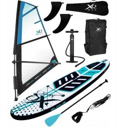 ZESTAW DESKA SUP 150KG DMUCHANA SURF 320x76x15CM Z ŻAGLEM BLUE