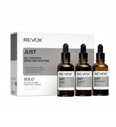 Oil Control Skincare Routine Set Revox B77: Just, Niacinamide 10 %, Moisturizing, Daily, Serum, For Face, 30 ml + Just, Hyaluronic Acid 5%, Hydrating, Fluid, For Face, 30 ml + Just, Glycolic Acid 20%, Toning, Serum, For Face, 30 ml For Women