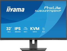 IIYAMA XUB3297QSNP-B1 81,28cm 32Zoll IPS-panel 2560x1440 350cd/m USB-C Dock LAN/95W PD/DP-OUT KVM USB 3x3.2+1xC 1ms