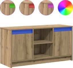 vidaXL Szafka RTV z LED w Dębie Rzemieślniczym, 100x34x50 cm, Zrobiona z Drewna Inżynieryjnego.
