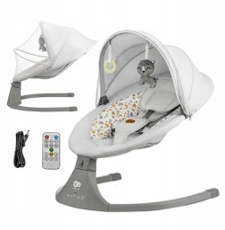 Elektrinės sūpynės Kinderkraft 2in1 Lumi 2, light grey
